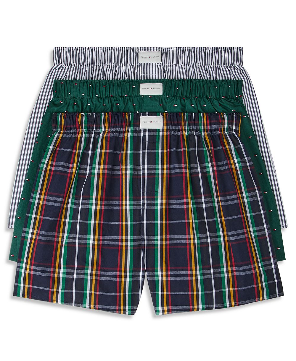 Tommy Hilfiger Men's Woven Boxers, 3-Pack