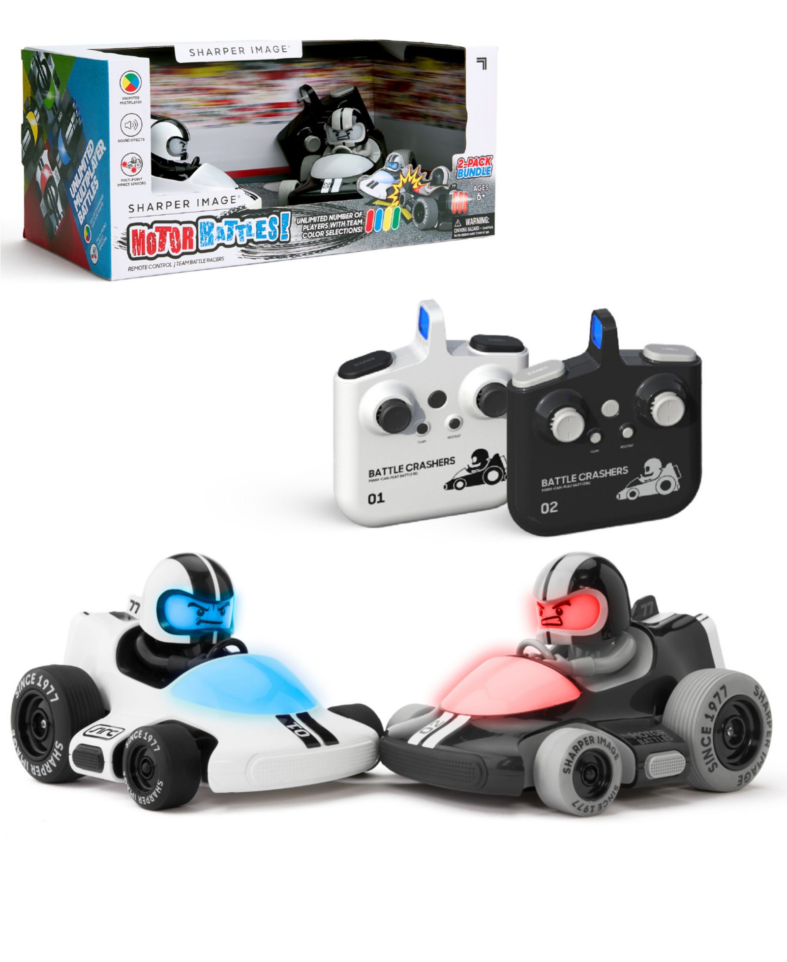 Sharper Image Motor Battles Remote-Control Team Battle Racers, 2-Piece Set
