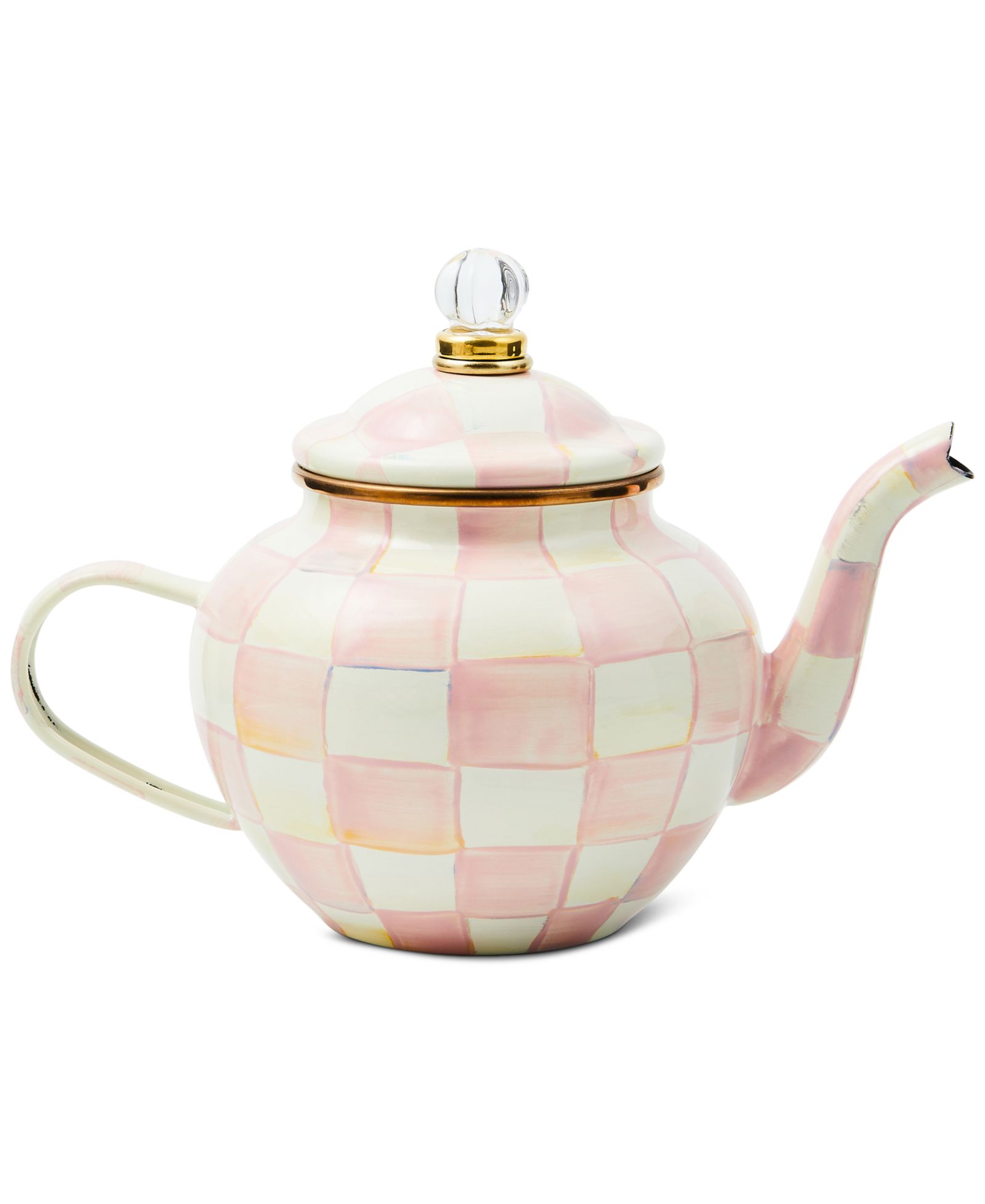 Чайник MacKenzie-Childs Rosy Check 4-Cup