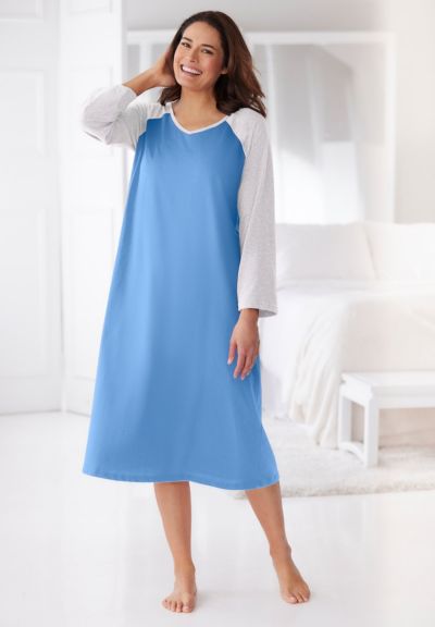 Женская ночная рубашка AVENUE Plus Size Body Baseball Sleepshirt