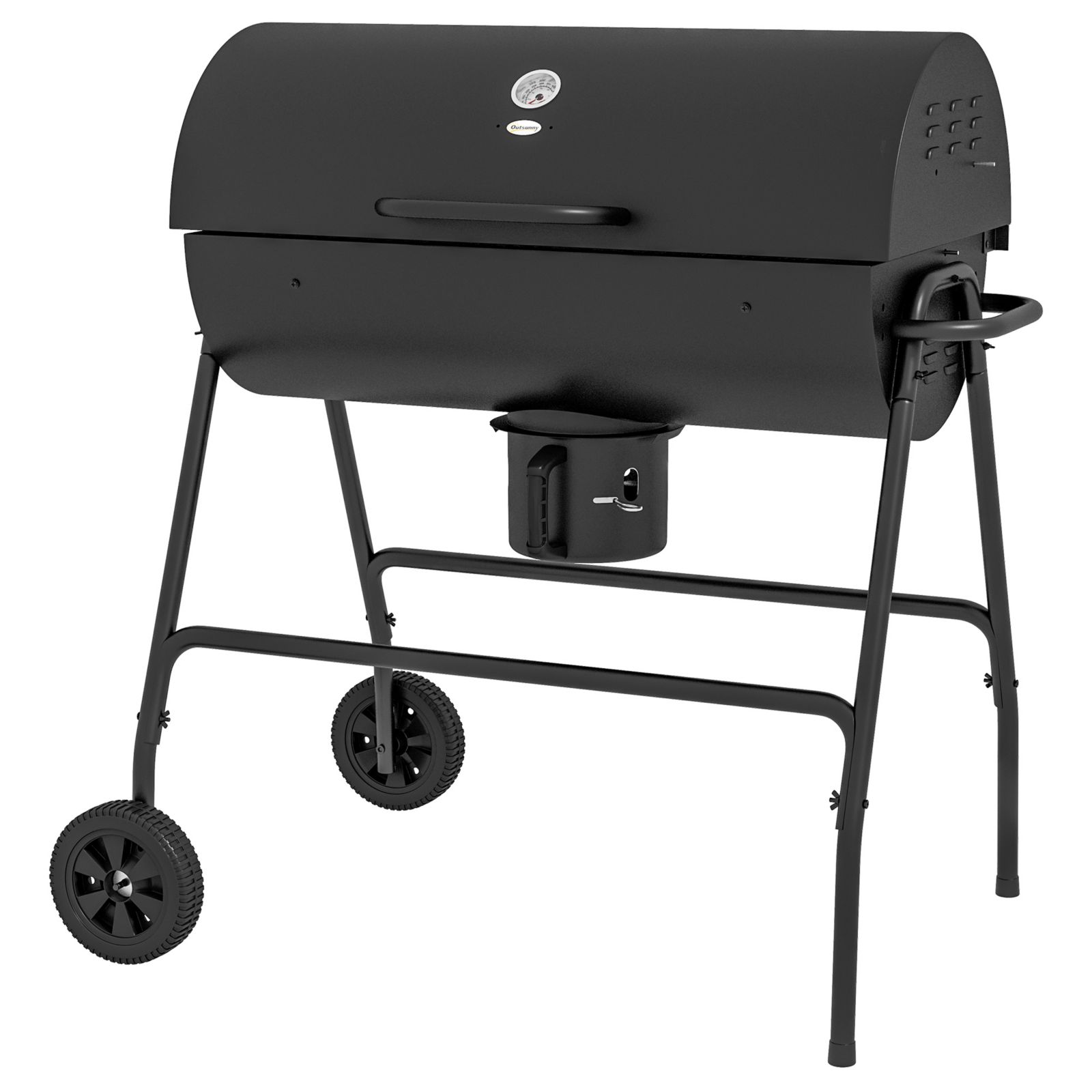 BBQ гриль Outsunny Barrel Charcoal, на колесах