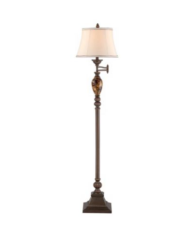 Напольный торшер Kathy Ireland Mulholland 61" Rustic Swing Arm, Bronze Finish