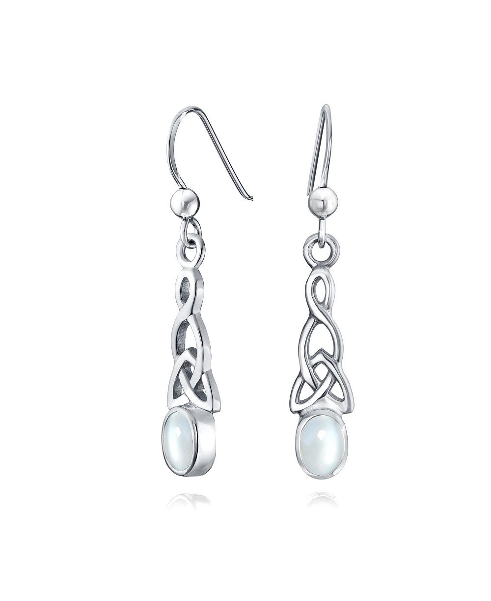 Bling Jewelry Amethyst Celtic Knot Dangle Earrings Sterling Silver Fish Hook