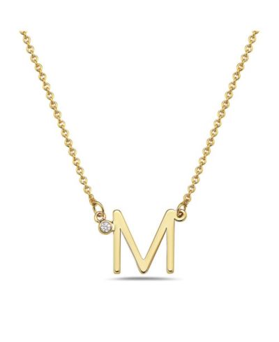 Колье GiGiGirl Timeless Plated Brilliant Cubic Zirconia Initial