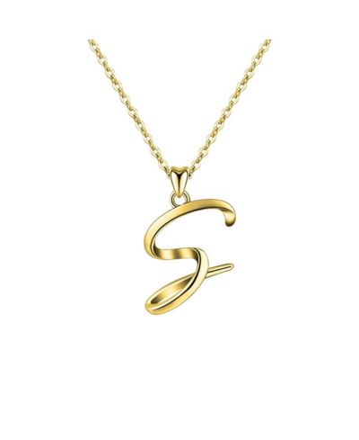 GiGiGirl 14K Gold-Plated Twisted Initial Statement Necklace