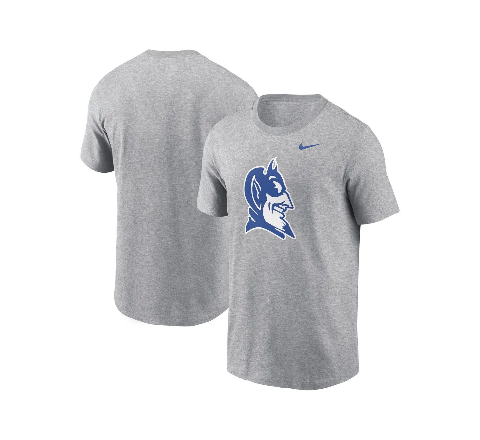 Nike Men's Heather Gray Duke Blue Devils Primetime Evergreen Alternate Logo T-Shirt