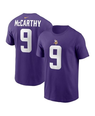 Nike Men's J.J. McCarthy Purple Minnesota Vikings 2024 NFL Draft First Round Pick Name & Number T-Shirt