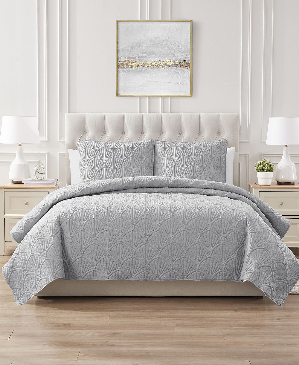 VCNY Home Seashell 3-Piece Quilt Set, King