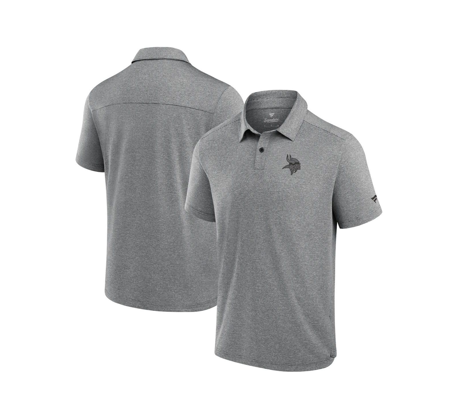 Fanatics Men's Gray Minnesota Vikings Front Office Tech Polo Shirt