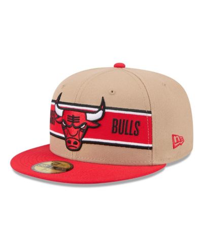 Мужская кепка New Era Chicago Bulls 2024 NBA Draft 59FIFTY, бежевый/красный