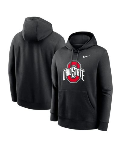 Мужская толстовка Nike Ohio State Buckeyes Primetime Evergreen Club Fleece Pullover Hoodie, Black