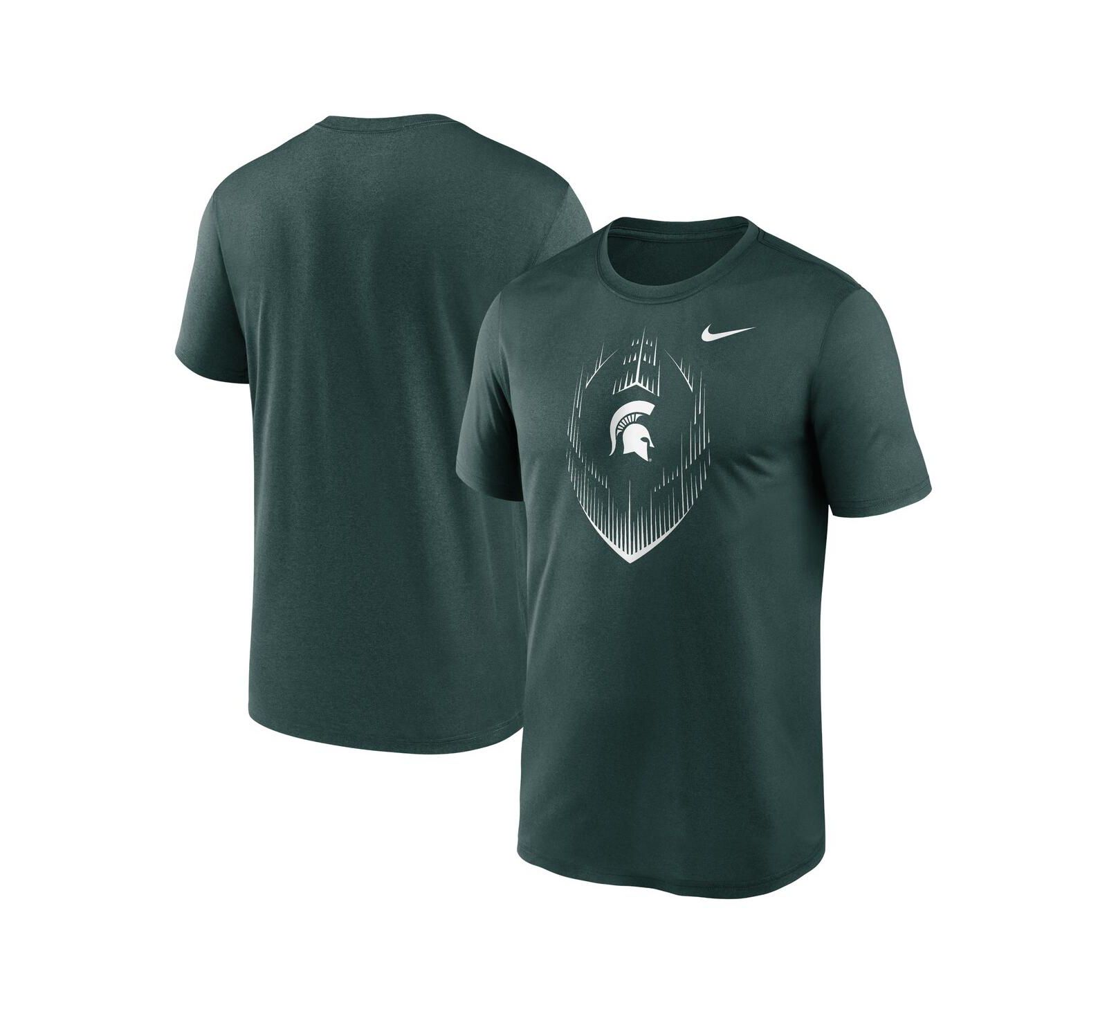 Nike Мужская футболка Michigan State Spartans Primetime Legend Icon Performance зеленая