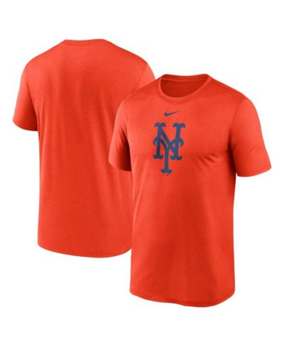 Мужская футболка Nike Orange New York Mets Legend Fuse Large Logo Performance