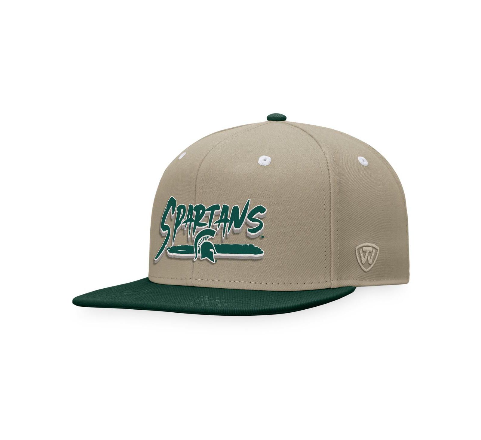 Мужская кепка snapback Top of the World Michigan State Spartans Khaki/Green