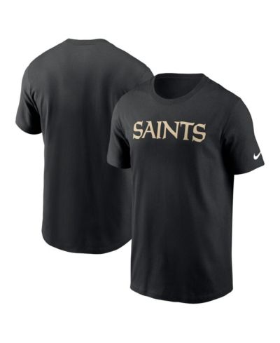 Мужская футболка Nike Black New Orleans Saints Primetime Wordmark Essential