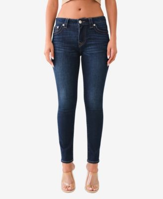 True Religion Women's Jennie Mid Rise Curvy Skinny Jeans