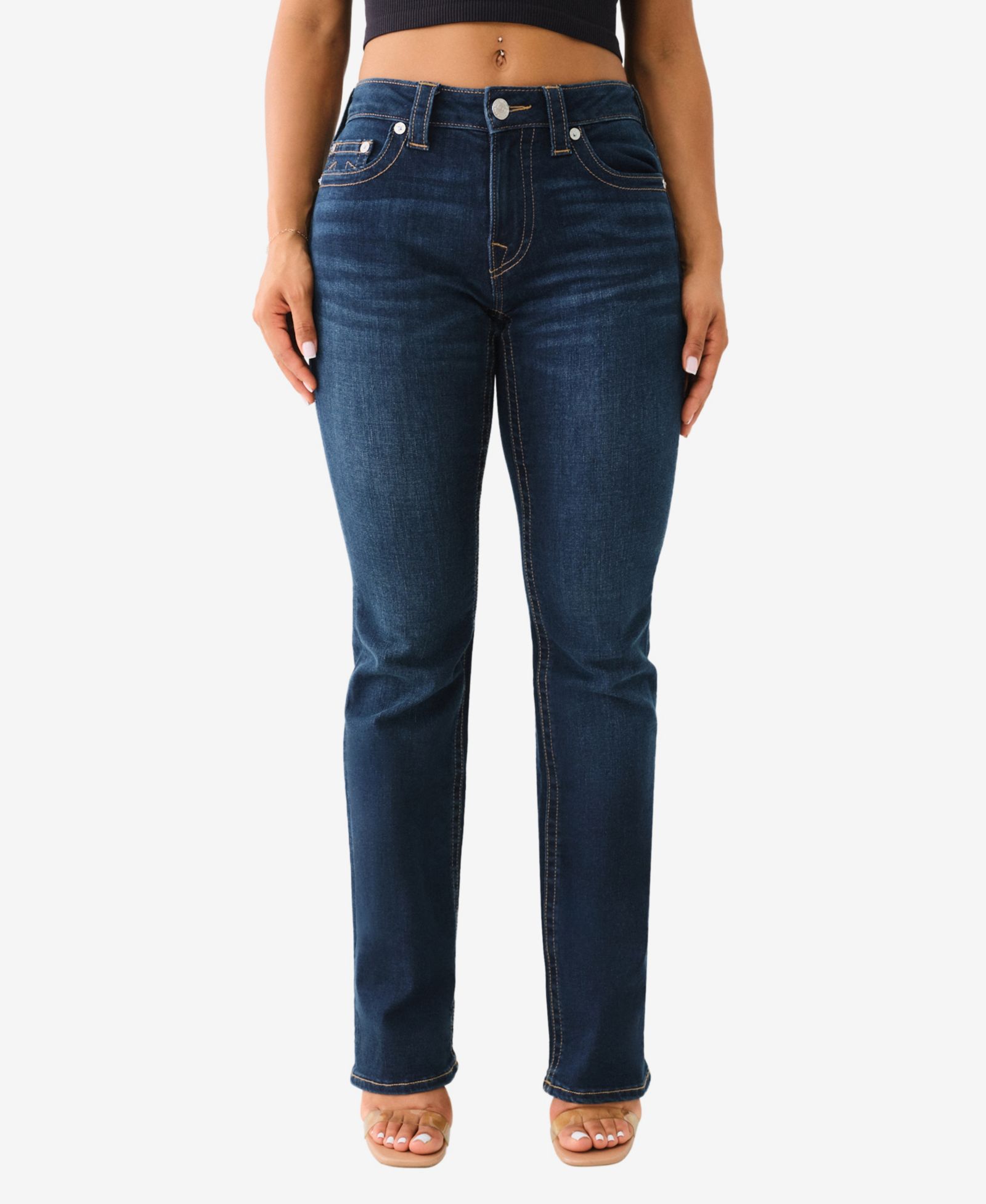 True Religion Женские Becca Mid Rise Bootcut Jeans