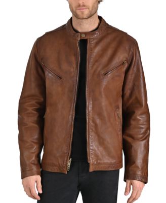 Frye Men's Modern Café Racer Leather Jacket
