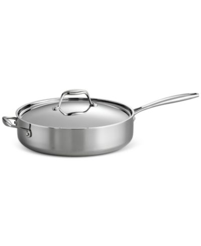 Tramontina Signature 6-Quart Tri-Ply Clad Stainless Steel Saute Pan with Lid