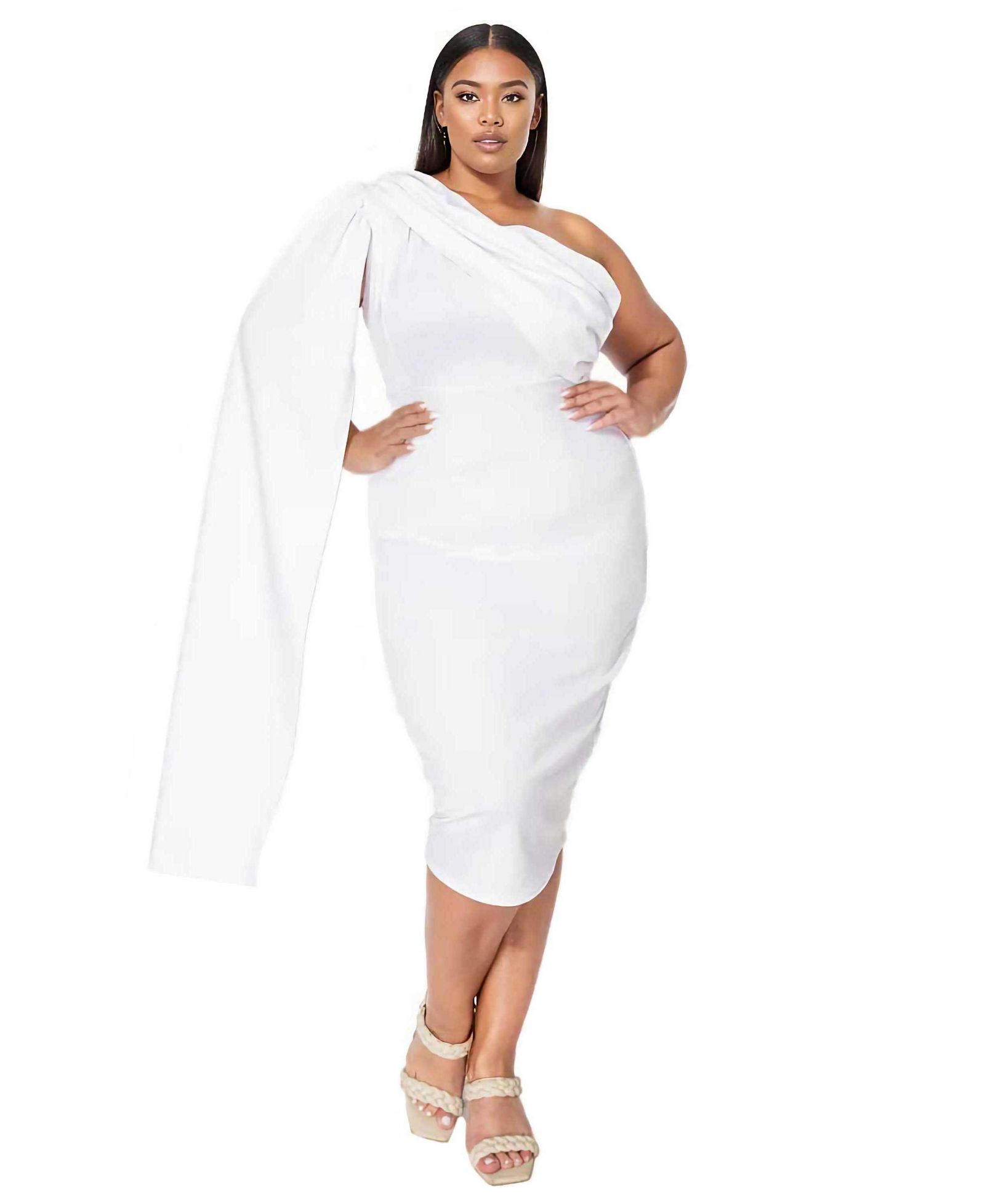 L I V D Женское платье-кейп Spade Plus Size с открытым плечом