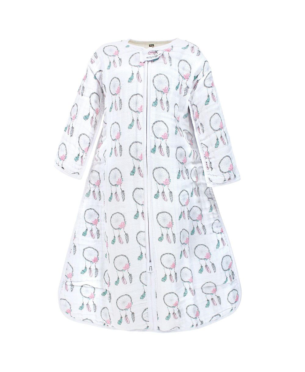 Hudson Baby Long Sleeve Muslin Sleeping Bag, Wearable Blanket, Sleep Sack