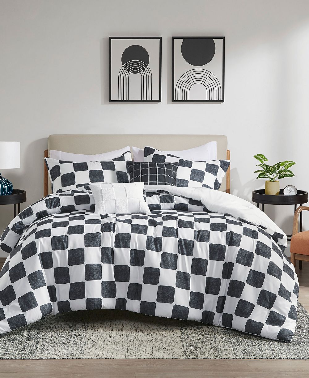 Комплект Intelligent Design Miley Checkered 5-Pc. Comforter, Full/Queen