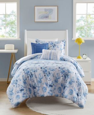 Комплект из 4-х покрывал Intelligent Design Christa Floral Striped, Twin/Twin XL