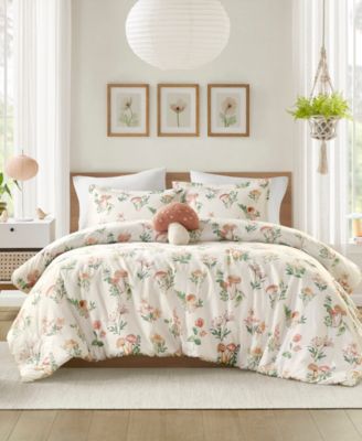 Intelligent Design Gwen Mushroom Garden Floral 4-Pc. Comforter Set, Full/Queen