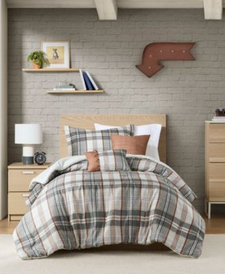 Комплект из 5 предметов Intelligent Design Blake Plaid Comforter Set, Full/Queen