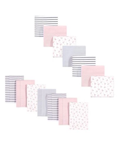 Hudson Baby 14Pc Burp Cloths and Receiving Blankets