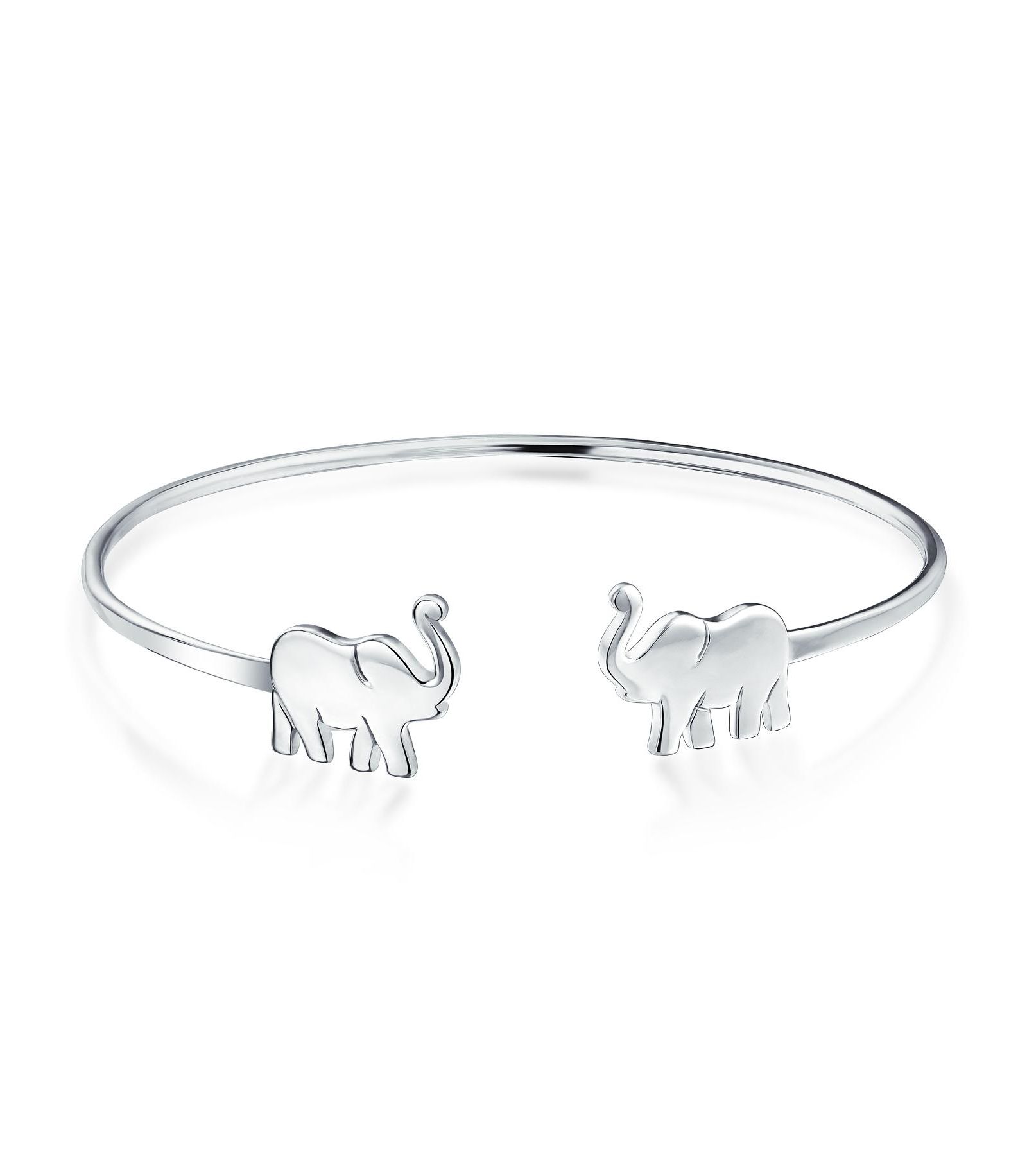 Браслет-бэнгл Bling Jewelry Lucky Elephant из стерлингового серебра.925