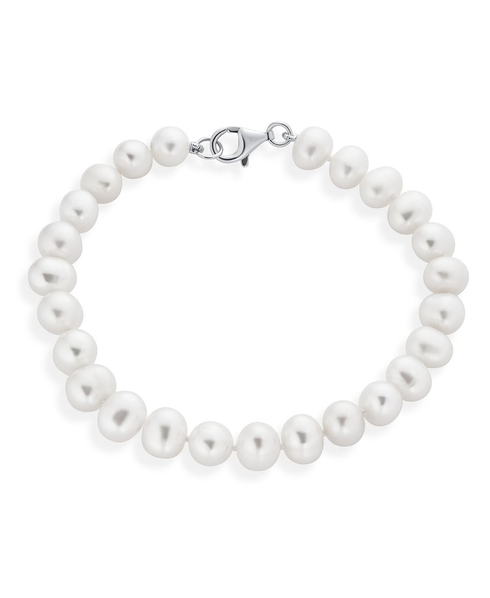 Bling Jewelry браслет из белого жемчуга Sterling Silver