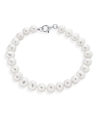 Bling Jewelry браслет из белого жемчуга Sterling Silver