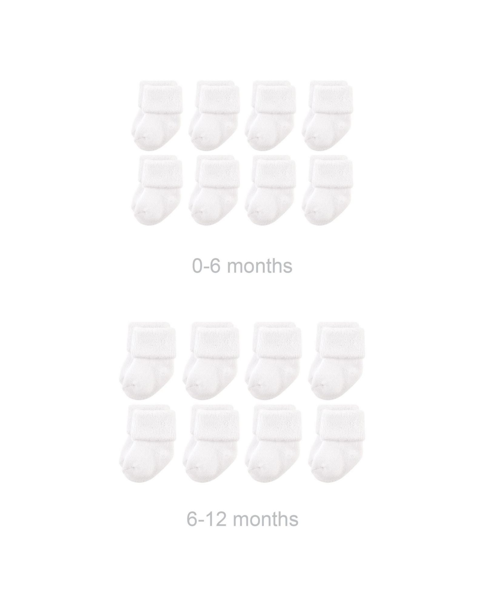 Luvable Friends Grow with Me Terry Cotton Socks