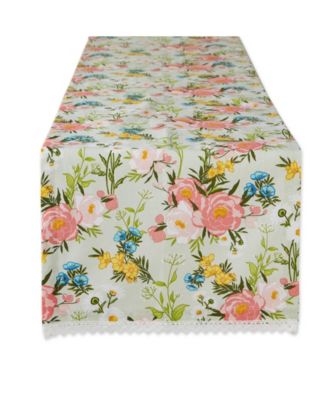 Design Imports Spring Bouquet Print Table Runner, 14"x72 "