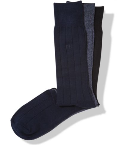 Мужские трикотажные носки Perry Ellis Rayon Ribbed, 3 шт.