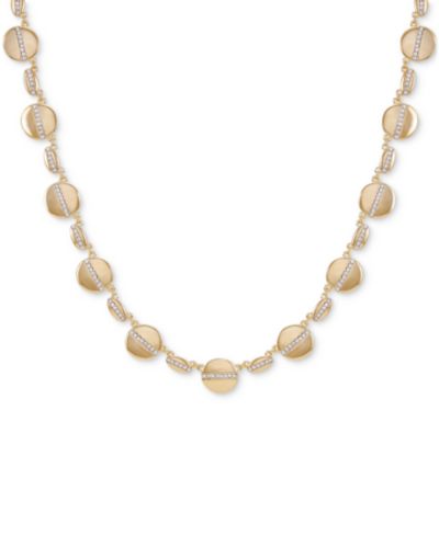 Колье Vince Camuto Gold-Tone Pavé Multi-Coin Statement, 18" + 2" extender