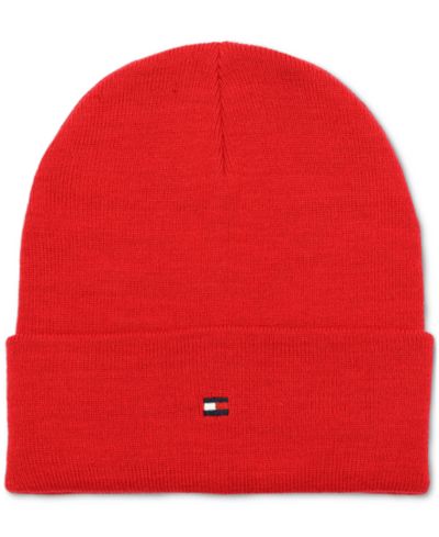 Tommy Hilfiger Men's Flag Embroidery Double Cuff Beanie