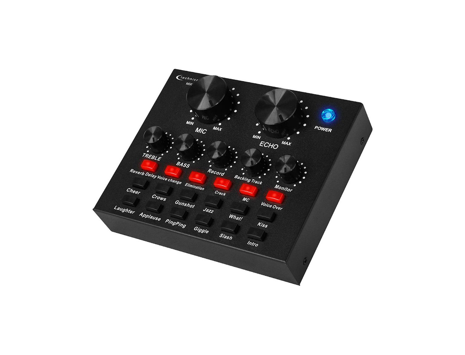 Technical Pro 12 Live Sound Effects 6 Voice Altering Bluetooth Sound Effect Mixer