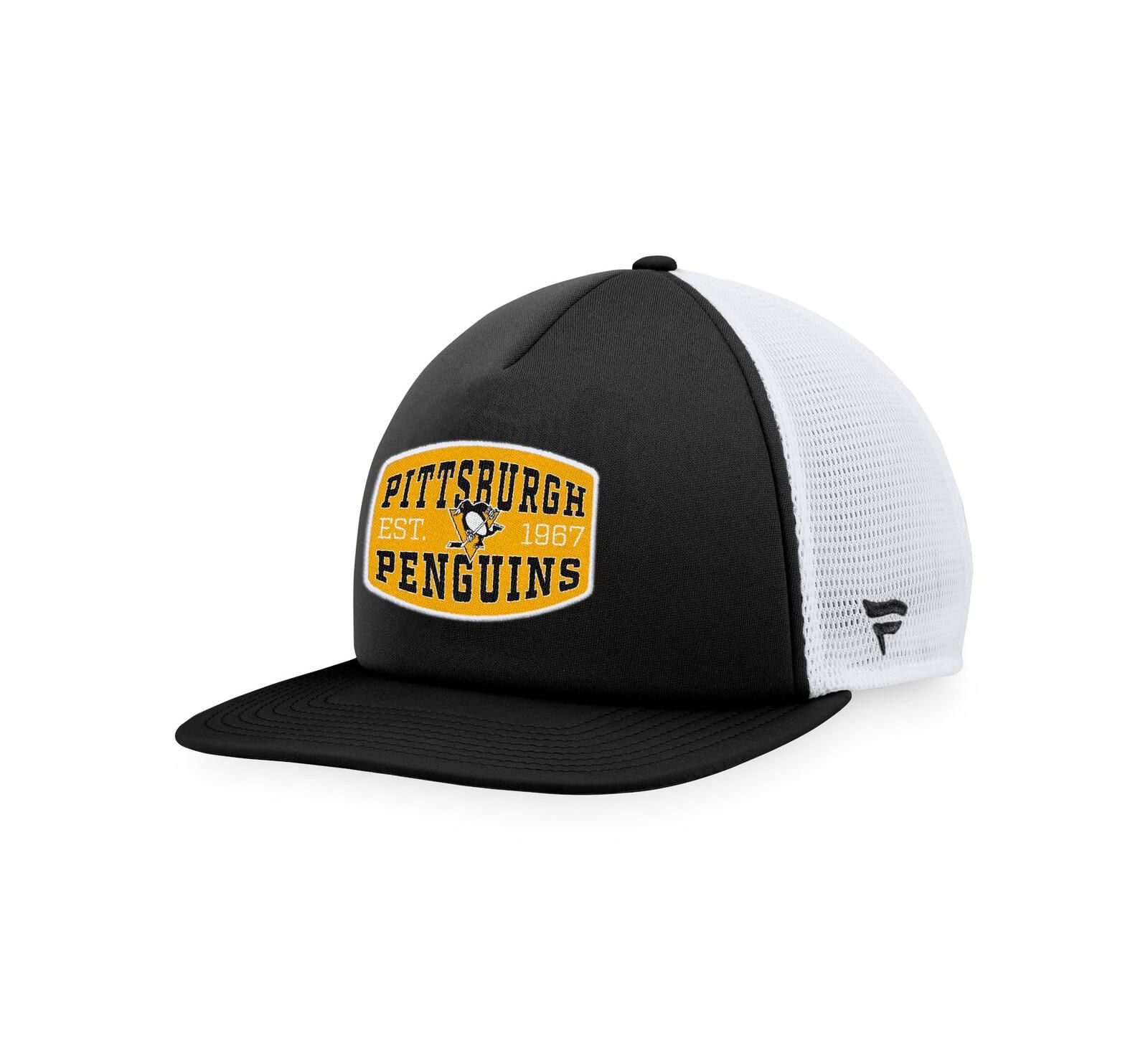 Мужская кепка trucker с нашивкой Pittsburgh Penguins, черная/белая