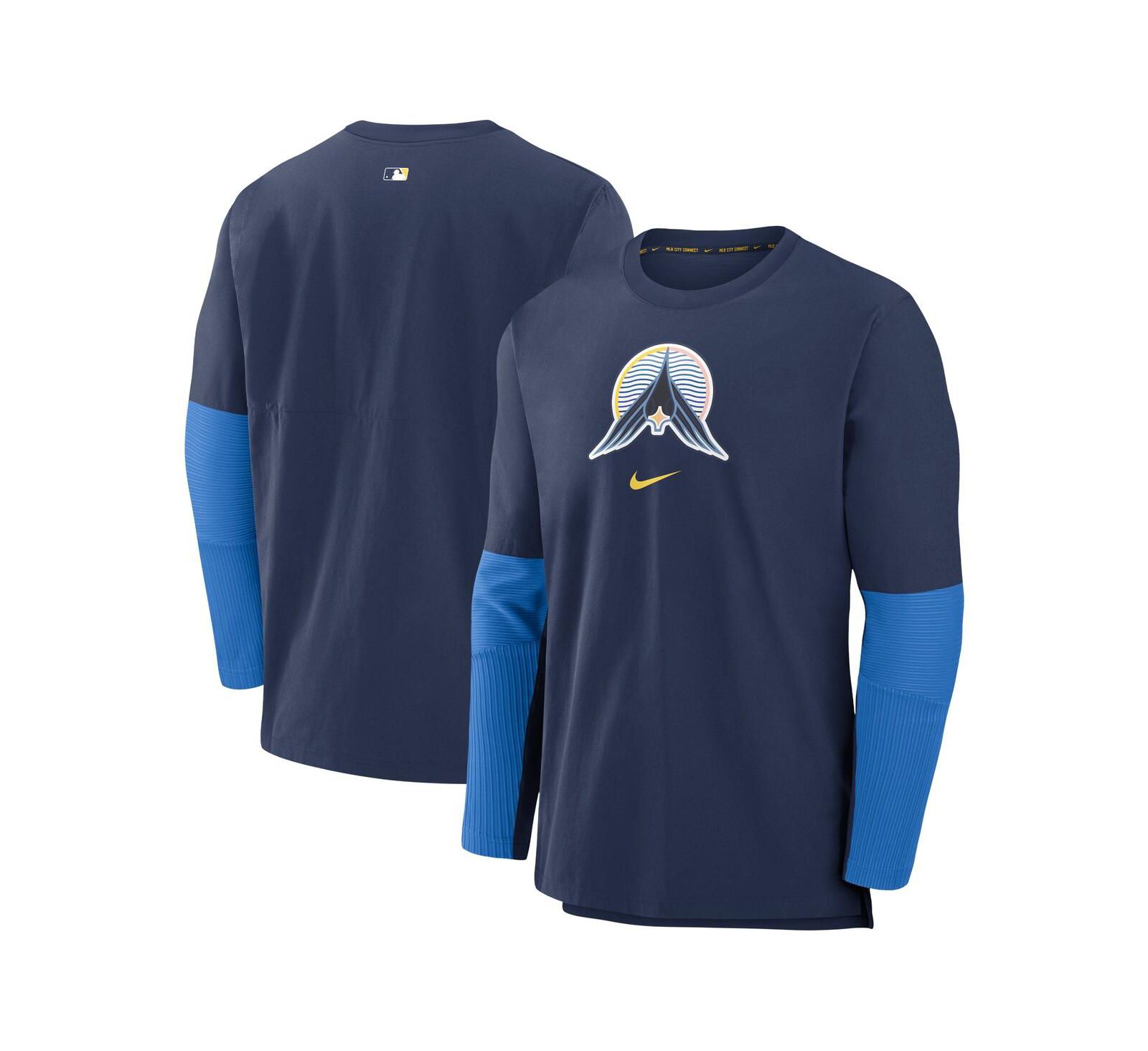 Nike Men's Navy Minnesota Twins 2024 City Connect Authentic Collection Player Tri-Blend Performance Pullover Top
