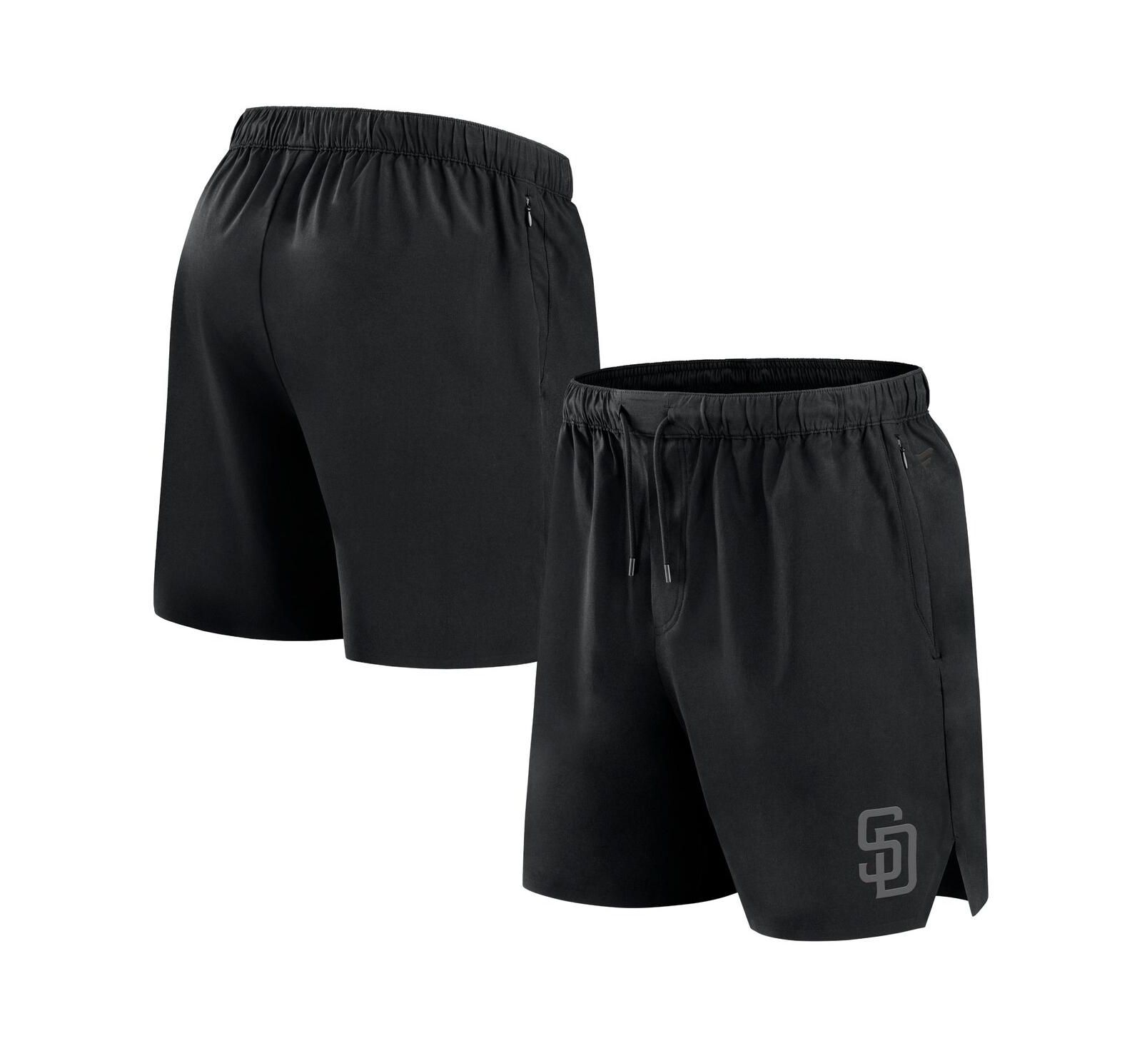 Fanatics Men's Black San Diego Padres Front Office Woven Shorts