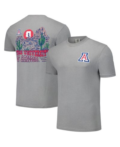 Футболка Image One Gray Arizona Wildcats Hyper Local Cactus Sketch Scene для мужчин и женщин