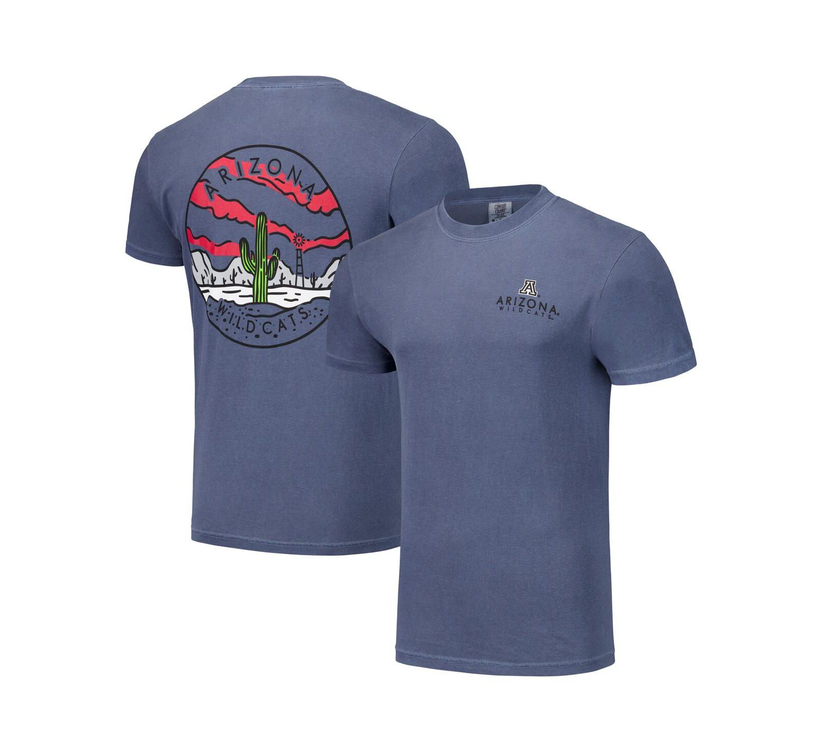 Мужская и женская футболка Image One Arizona Wildcats Scenic Comfort Colors, темно-синяя