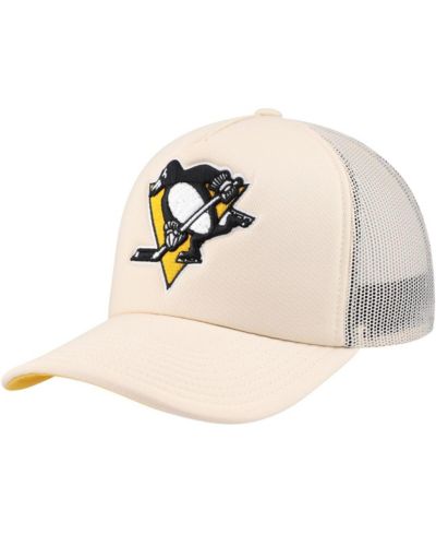 Мужская регулируемая кепка Mitchell & Ness Pittsburgh Penguins Foam Front Trucker, кремовый цвет