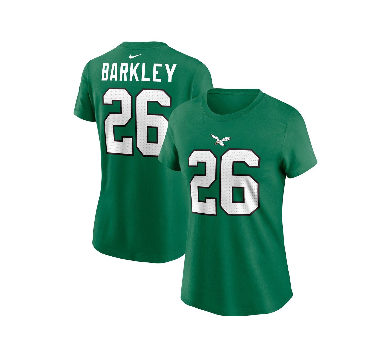 Nike Women's Saquon Barkley Kelly Green Philadelphia Eagles Player Name & Number T-Shirt