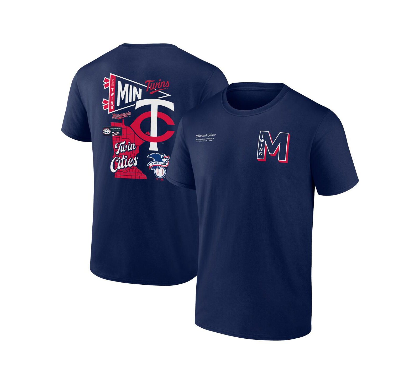 Мужская футболка Fanatics Navy Minnesota Twins Split Zone T-Shirt