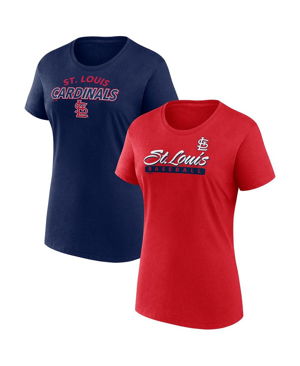 Fanatics Женская футболка St. Louis Cardinals Risk Combo Pack, красно-синяя
