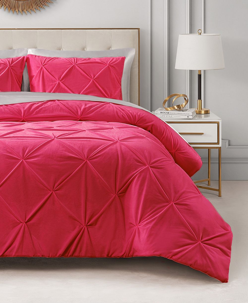 Juicy Couture Kiss Pleat Plush 3-Pc. Comforter Set, Full/Queen