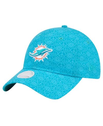 Женская кепка New Era Aqua Miami Dolphins Smiley 9TWENTY Adjustable
